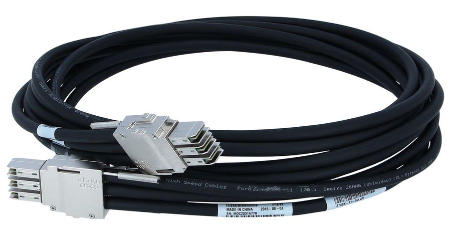 Cáp stack Cisco STACK-T1-3M, Cáp stack Cisco STACK-T1-3M 3 m cho switch Catalyst 9300 và 3850 (StackWise-480/1T)