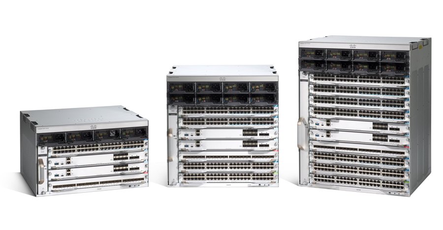 Cisco C9407R, Cisco C9407R khung 7 khe Catalyst 9400, 2 khe supervisor + 5 khe line card