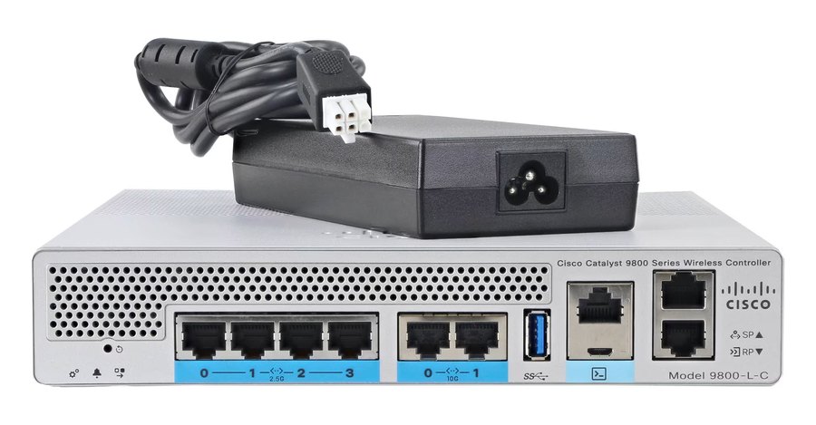 Cisco Catalyst C9800-L-C, Bộ điều khiển Wi-Fi Cisco Catalyst C9800-L-C, 250 tới 500 AP, 4 x mGig 2,5G RJ-45 + 2 x 10G SFP+
