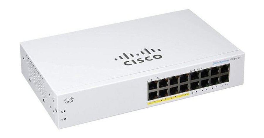 Cisco Business CBS110-16PP, Switch Cisco Business CBS110-16PP 16 cổng Gigabit PoE+ không cần cấu hình