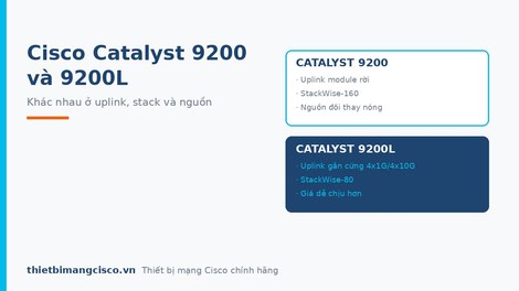 Cisco Catalyst 9200 và 9200L khác nhau thế nào? Cách chọn đúng dòng