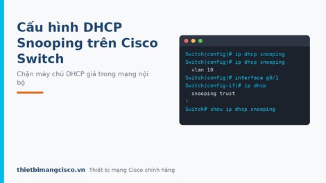 Hướng dẫn chi tiết cách cấu hình DHCP Snooping trên Cisco Switch