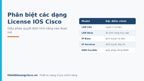 Hướng dẫn phân biệt các dạng License IOS Cisco Software