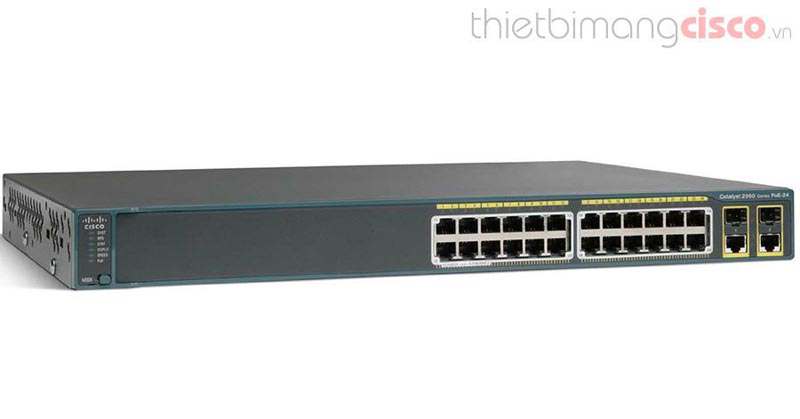 WS-C2960+24LC-S Catalyst 2960 Plus 24 10/100 (8 PoE) + 2 T/SFP LAN Lite