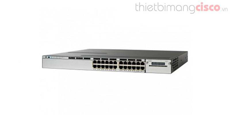 Cisco Catalyst C3850-24P Switch Layer 2- Access Layer – 24 * 10/100/1000 Ethernet POE+ ports – LAN Base