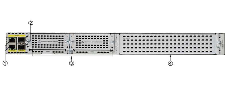 Mặt sau Router  Cisco ISR4331-AX / K9
