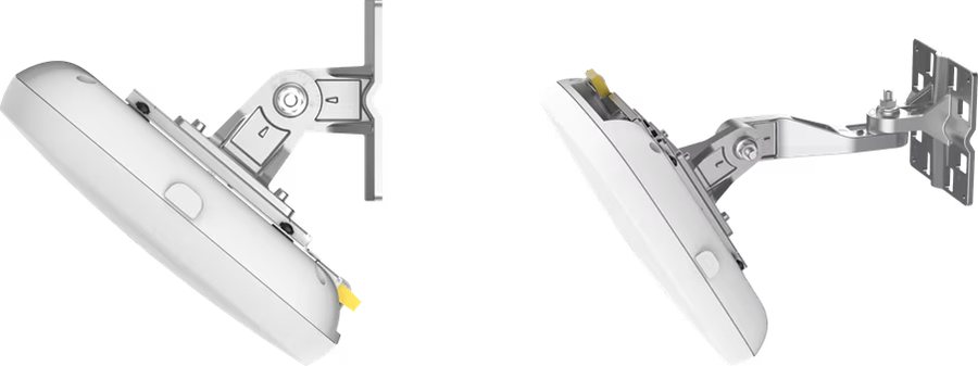 Catalyst 9166I lắp trên giá đỡ nghiêng gắn tường và trần, hai kiểu treo AP trong hội trường